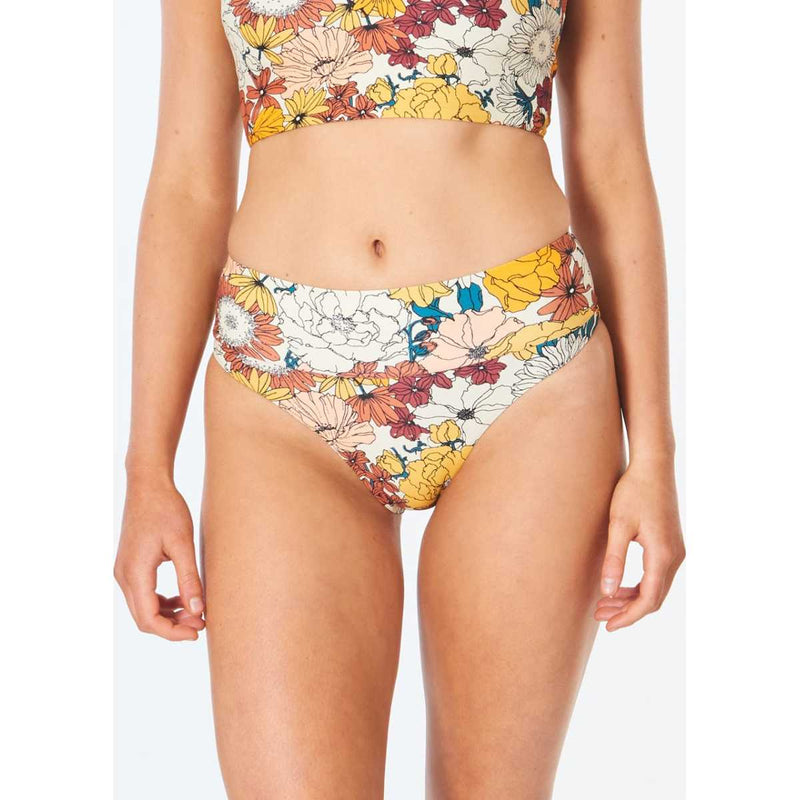 Golden Days High Waist Cheeky Bikini Bottom in Cream