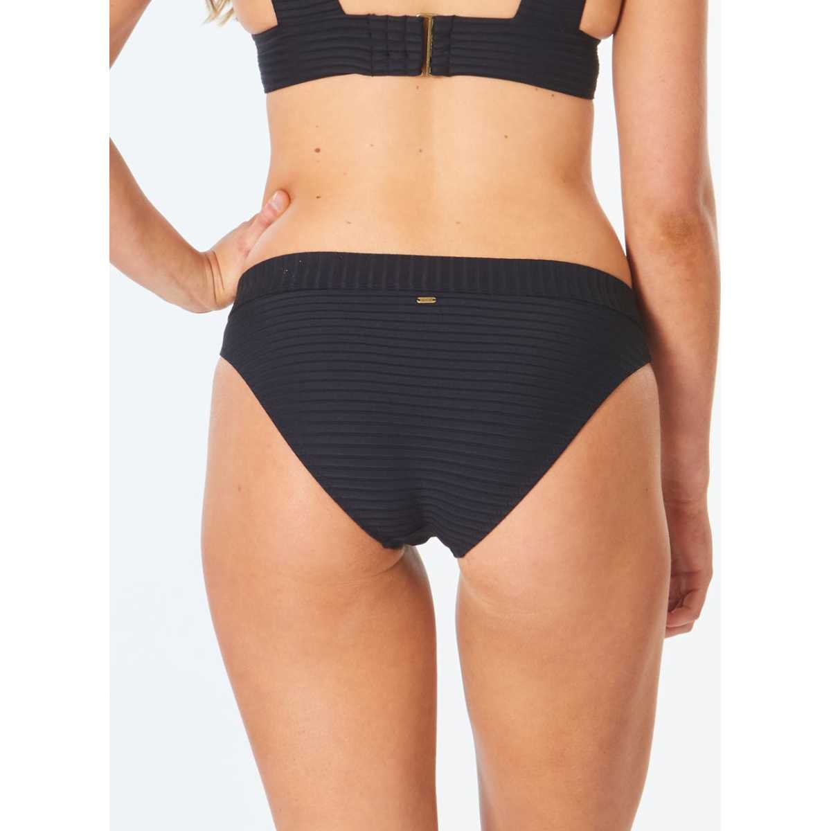 Premium Surf Full Bikini Bottom in Black