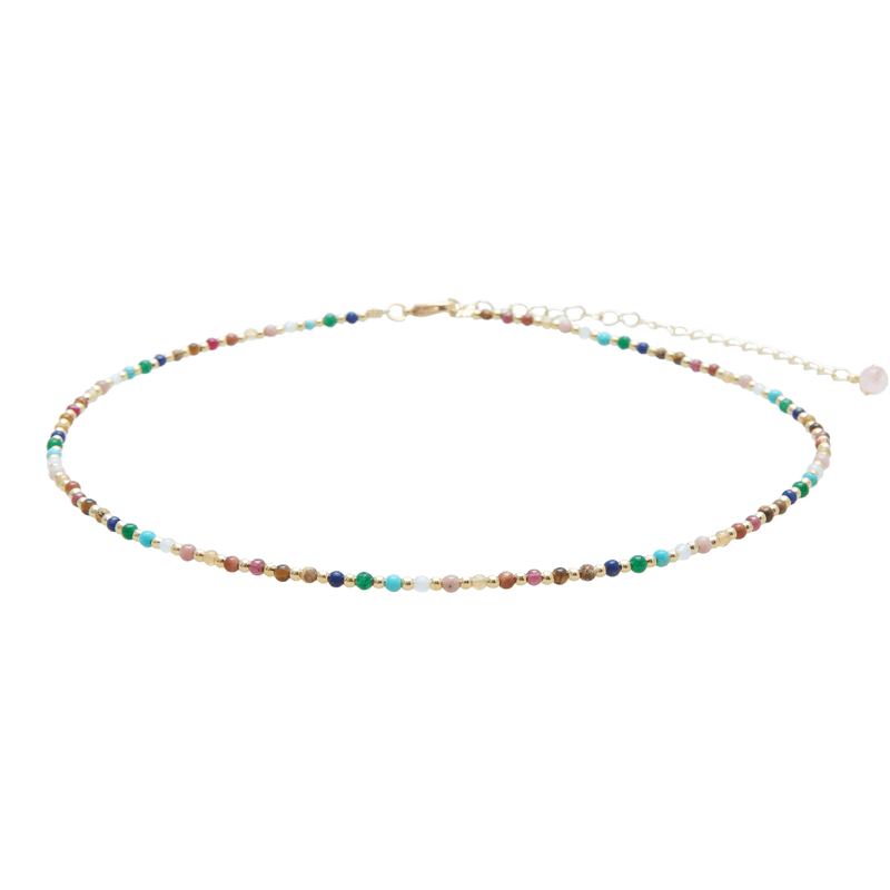 Aura + 2mm Master Healer Necklace Stack