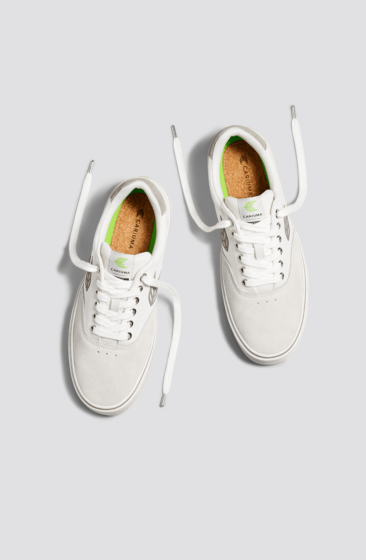 NAIOCA Pro Skate Vintage White Suede Off-White Canvas Grey Logo Sneaker Women