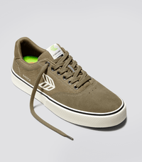 NAIOCA Skate Burnt Sand Suede and Canvas Ivory Logo Sneaker Men