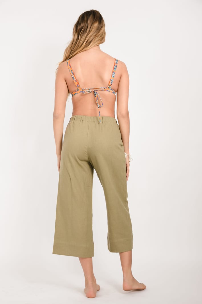 Linen Pants - Olive