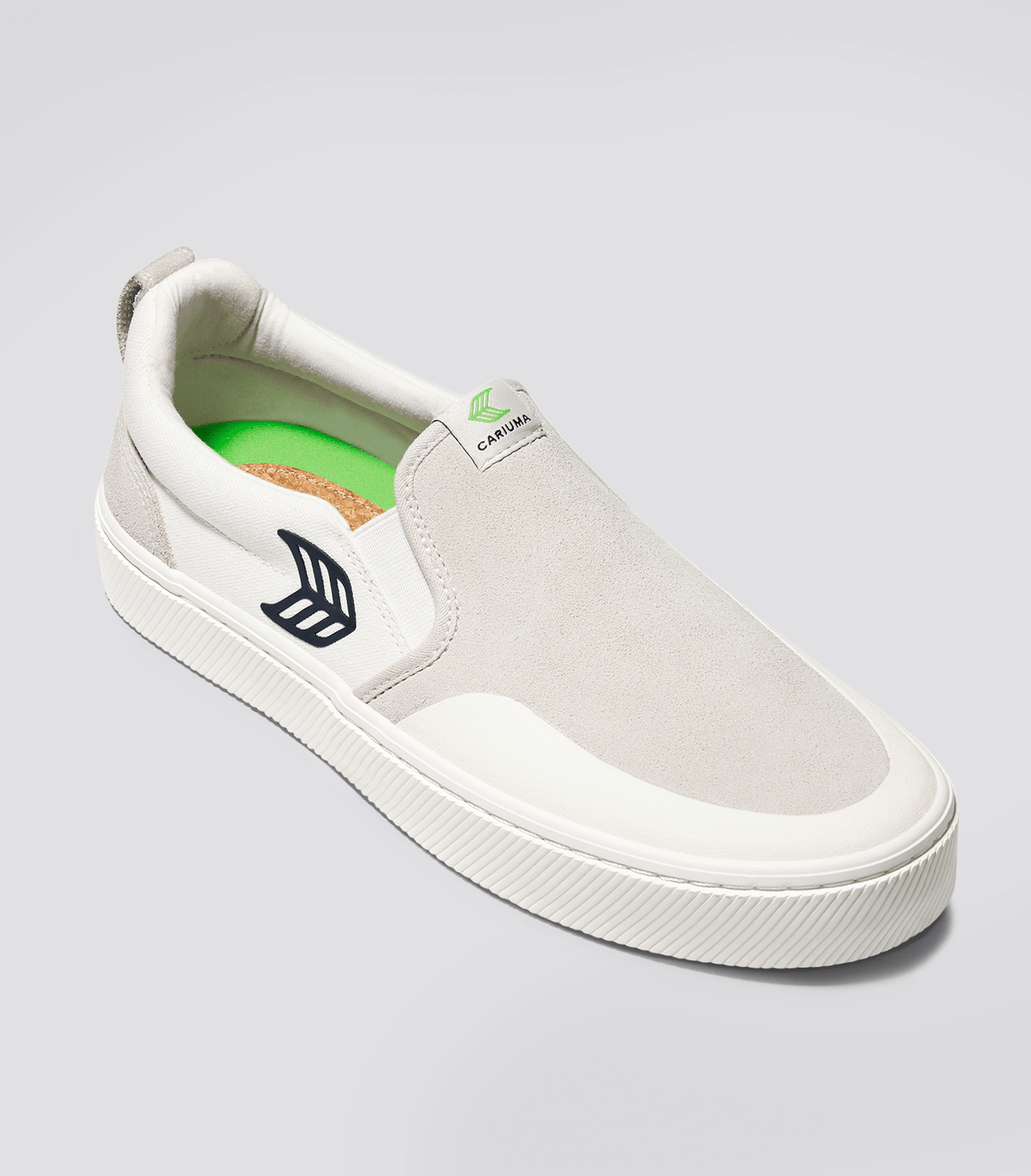 SLIP ON Skate PRO Off-White Canvas Vintage White Suede Black Logo Sneaker Women