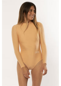 Solid Riding Rashguard One Piece Swimsuit