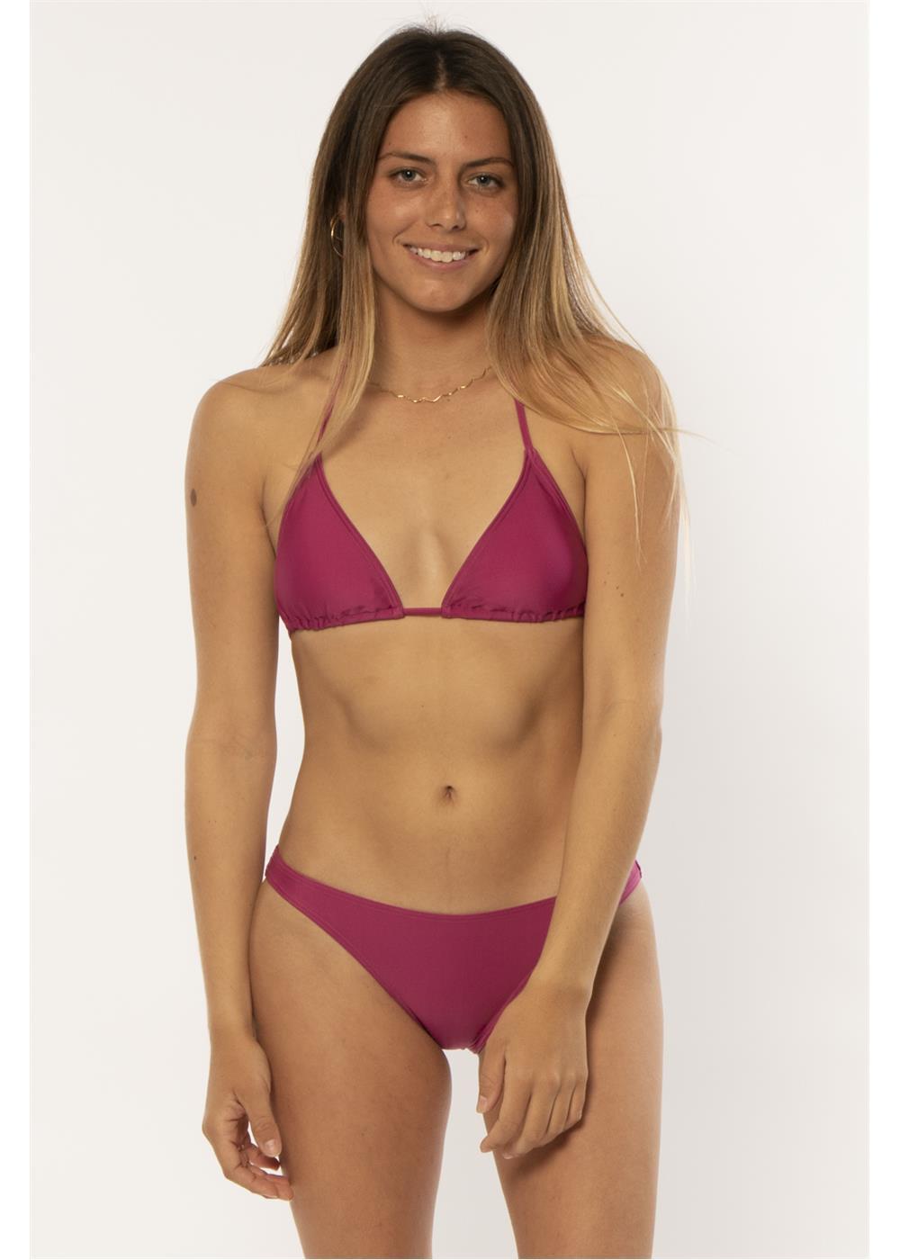 Solid Tidal Triangle Top Swim Top