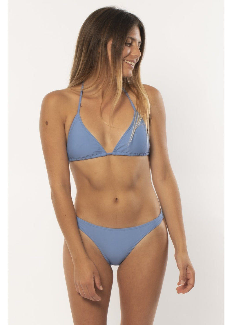 Solid Tidal Triangle Top Swim Top