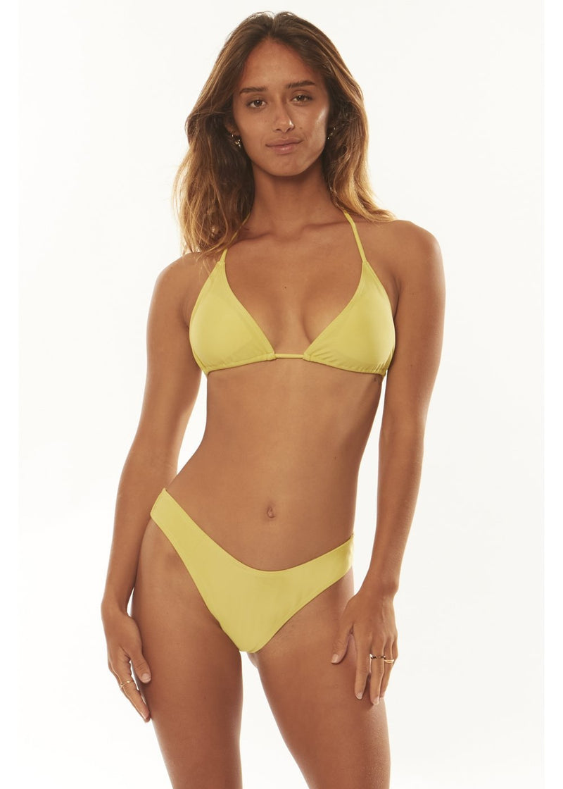 Solid Tidal Triangle Top Swim Top