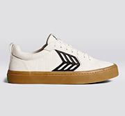 CATIBA PRO Skate Gum Vintage White Suede and Canvas Black Logo Sneaker Men
