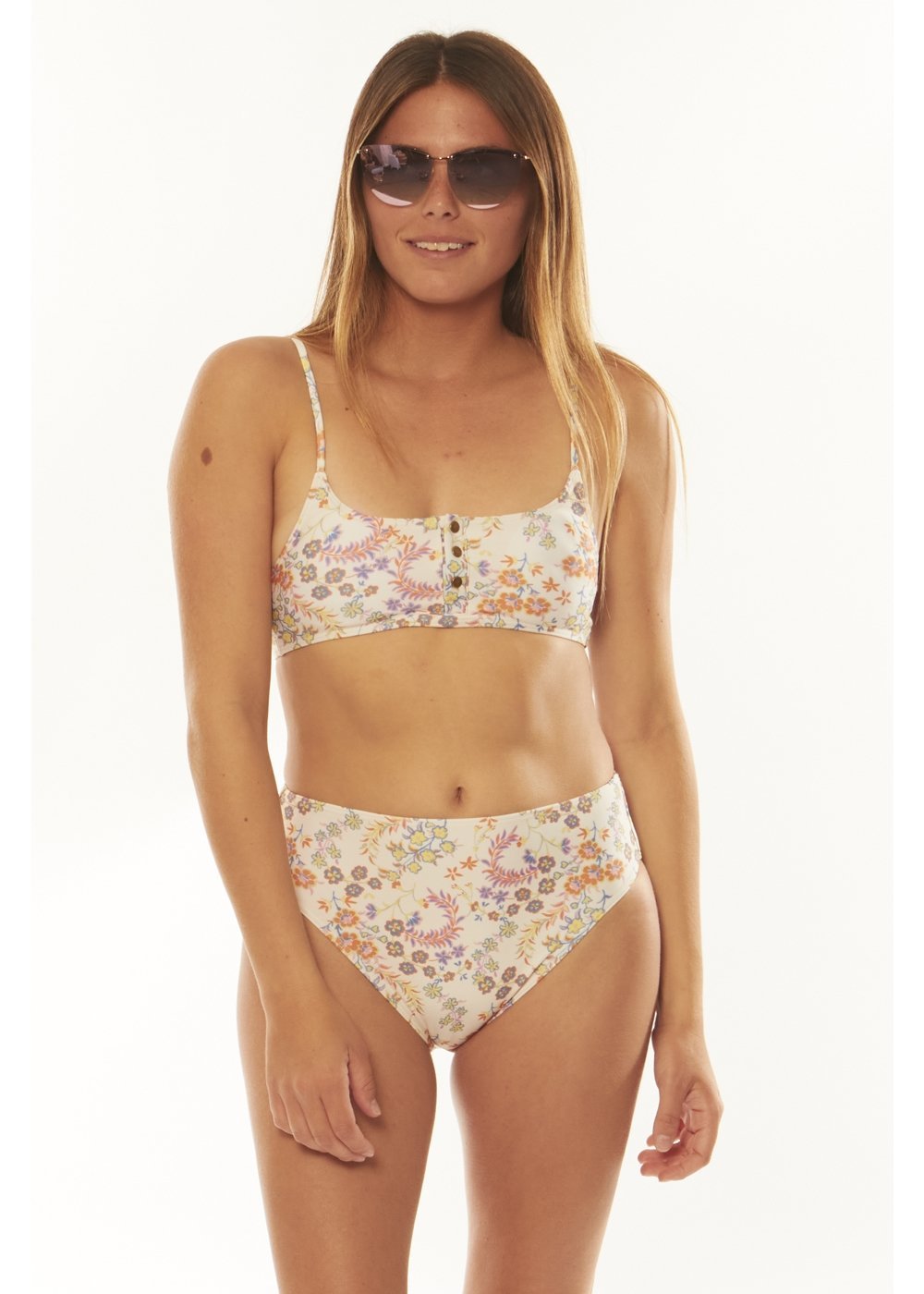 Vine Chasing Waves Bandeau Swim Top