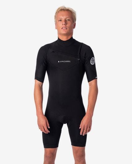 Dawn Patrol 2mm Chest Zip Spring Suit in Black